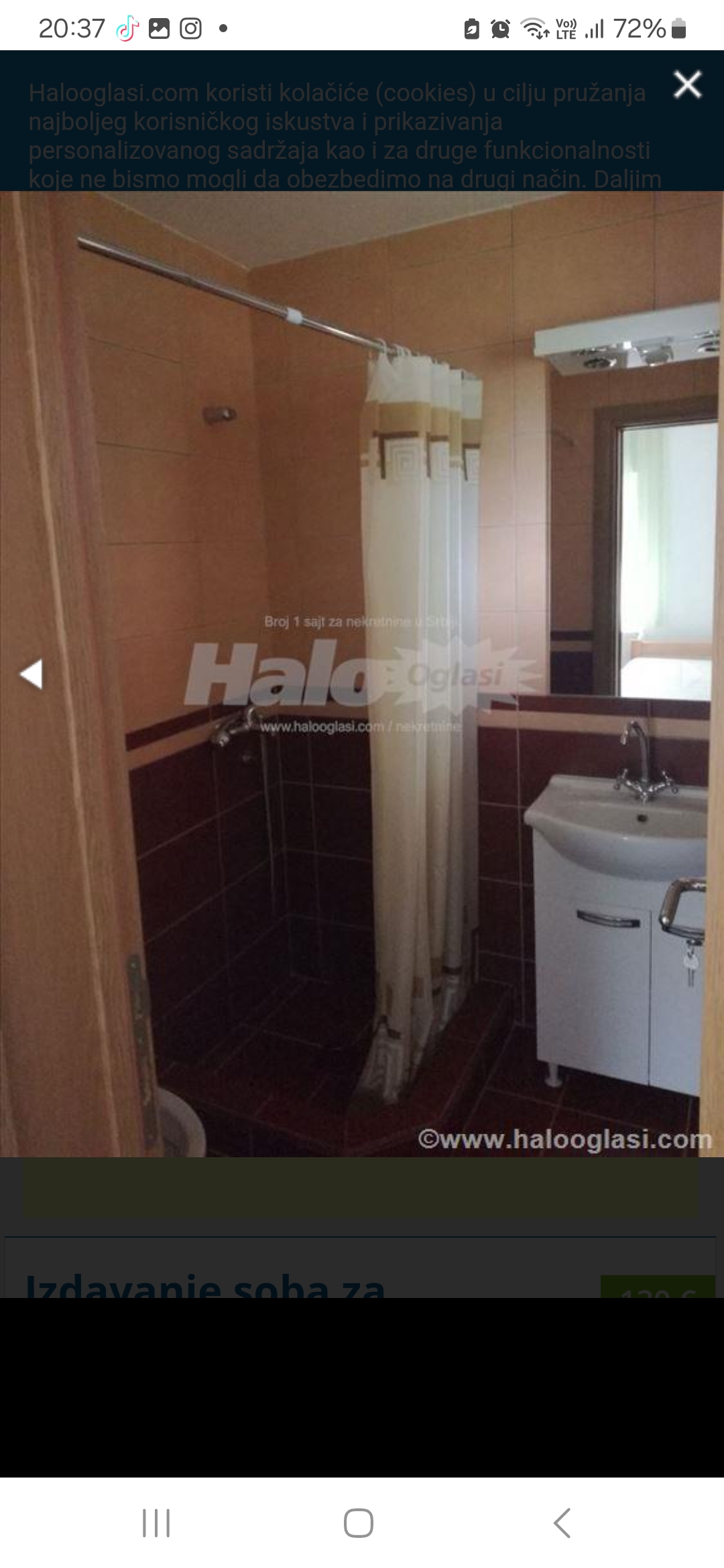 Izdajem sobe za studente