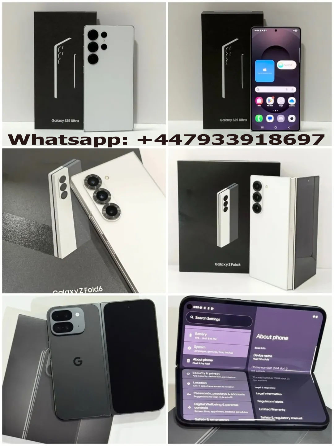 Samsung Galaxy S25 Ultra 5G, S25+, S25, S24 Ultra, Z Fold6, Z Flip6