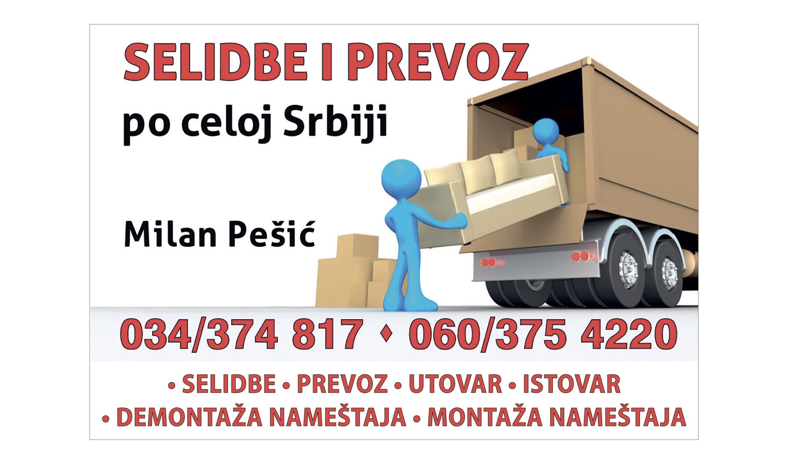 Kombi prevoz i selidbe