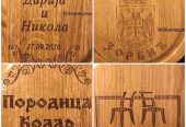 Izrada hrastovih drvenih ČUTURA sa gravurom po želji kupca