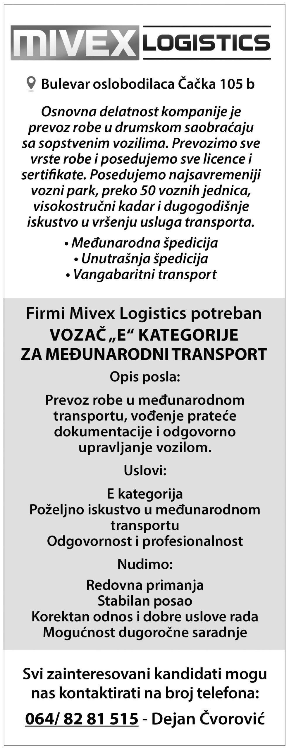 Mivex logistics