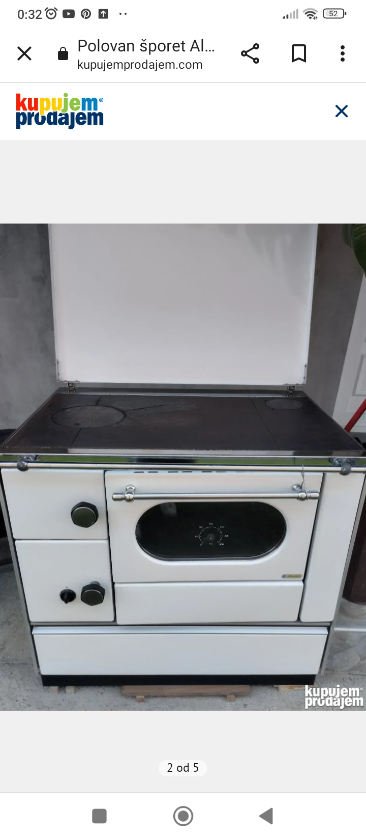 Šporet na čvrsto gorivo Alfa Plam 90