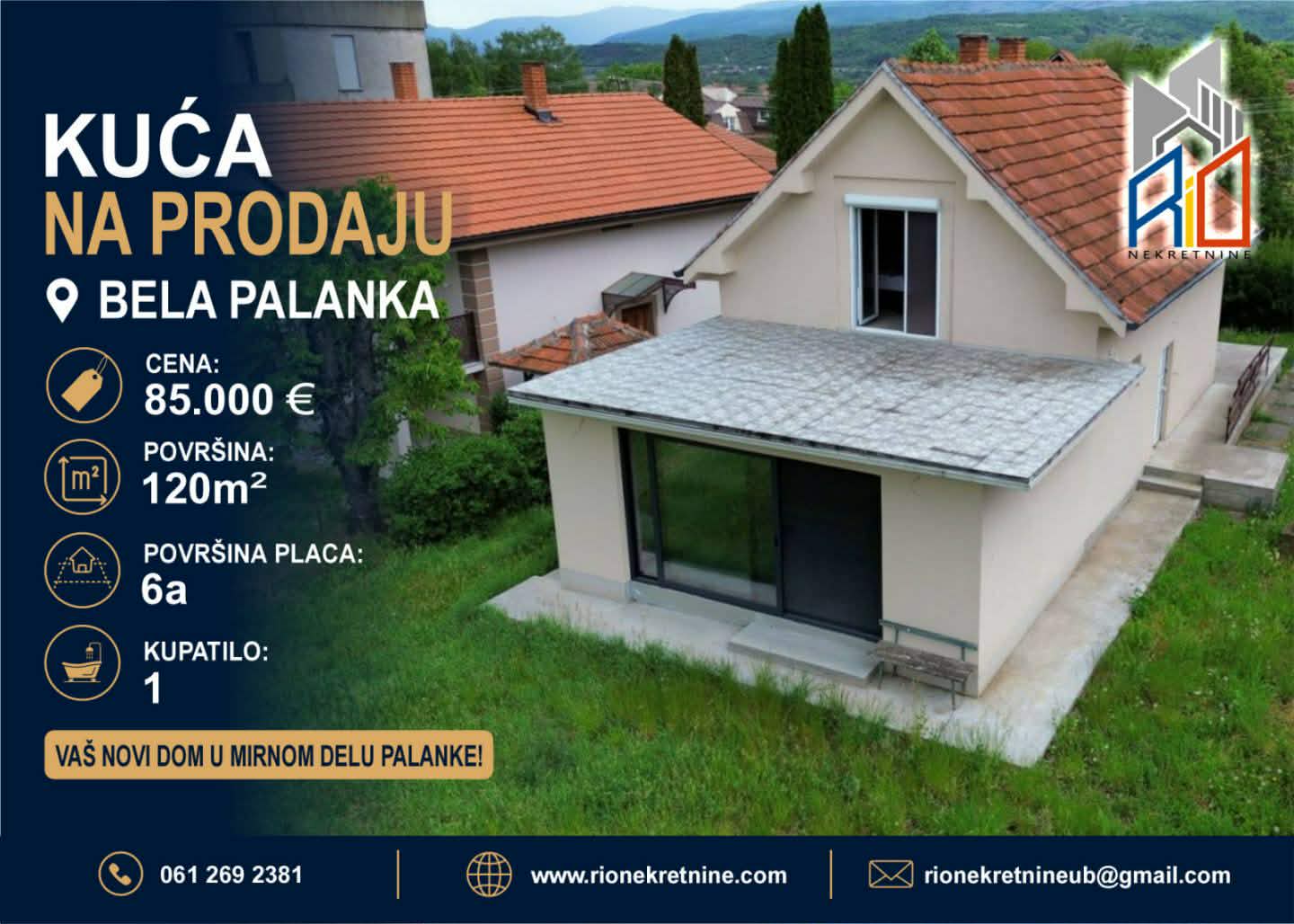 NA PRODAJU! Useljiva kuća u mirnom delu Bele Palanke