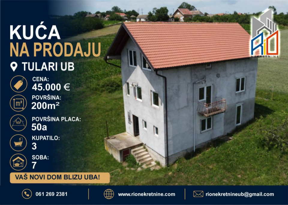 NA PRODAJU! Prelepa kuća u Tularima kod Uba