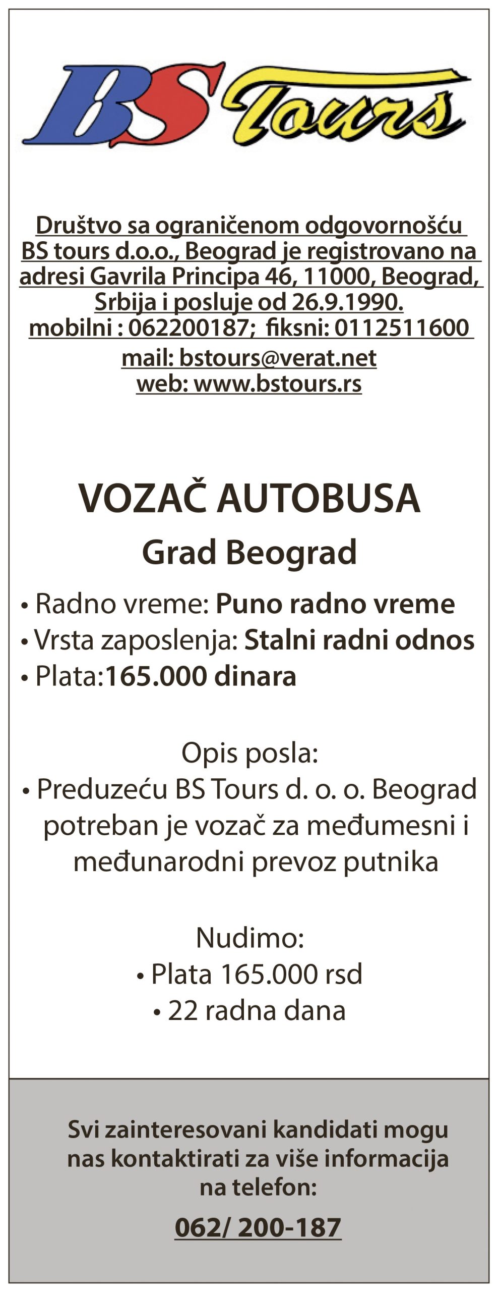 BS TOURS